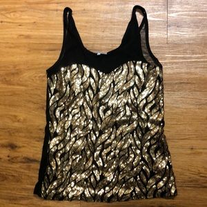 Charlotte Russe gold sequin tank